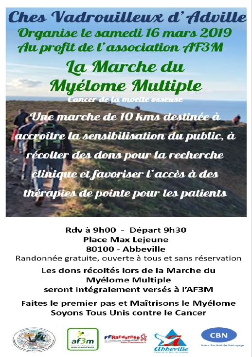 Affiche Marche du Myélome Abbeville