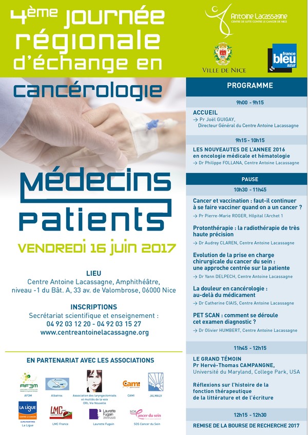affiche journée régionale d'échange en cancérologie, Nicee