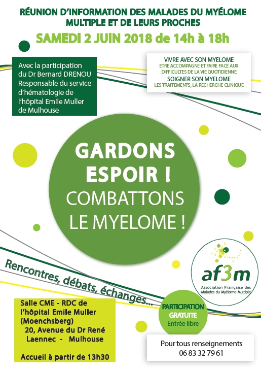 Réunion Info Patients Myelome Mulhouse