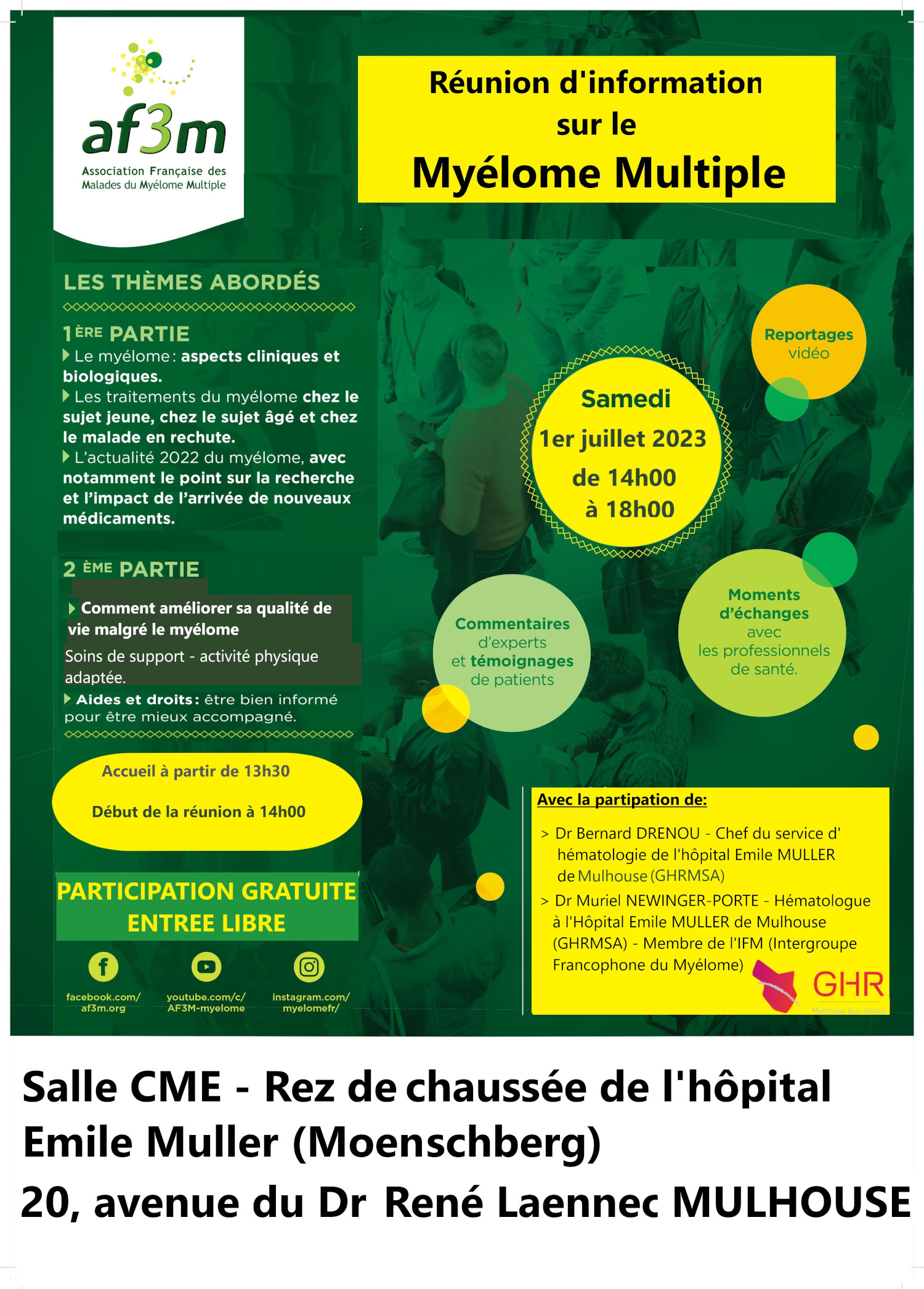 Affiche réunion d'information Mulhouse du 1er Juillet 2023