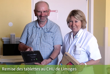 Remise des tablettes au CHU de Limoges